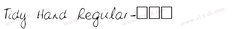 Tidy Hand Regular字体转换